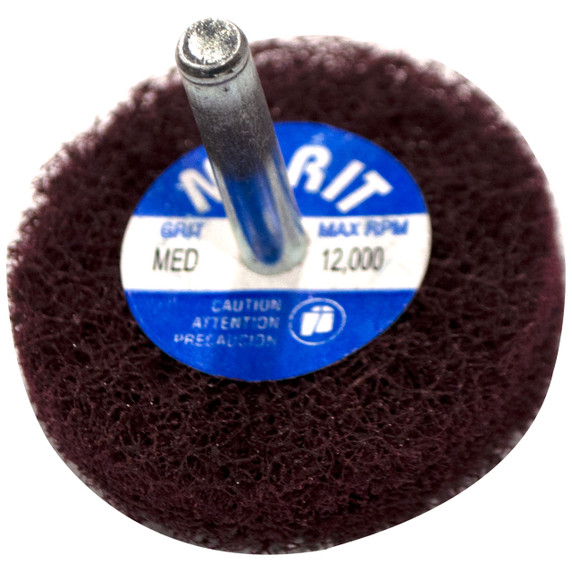 Norton 8834131551 2x1x1/4 In. Merit Deburring & Finishing Non-Woven Spindle-Mounted Wheel, Medium Grit, 2 Ply, 10 pack