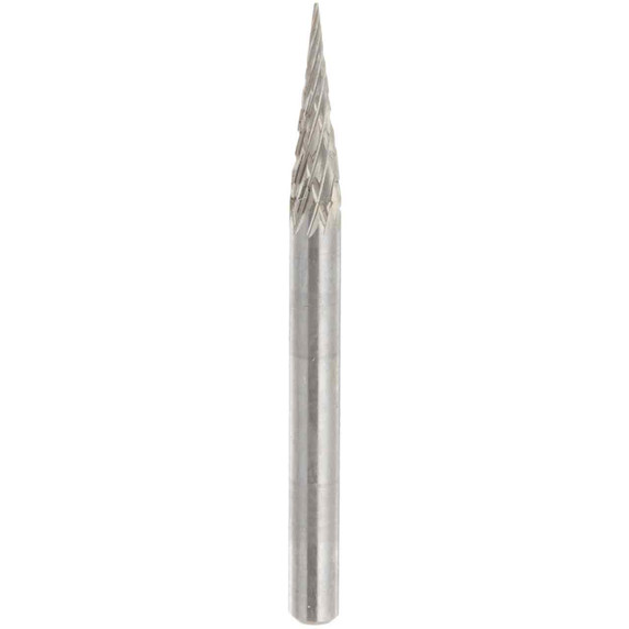 Walter 01V025 1/8x7/16 Double Cut Tungsten Carbide Burr 1/8" Shank Type SM-42 Conical