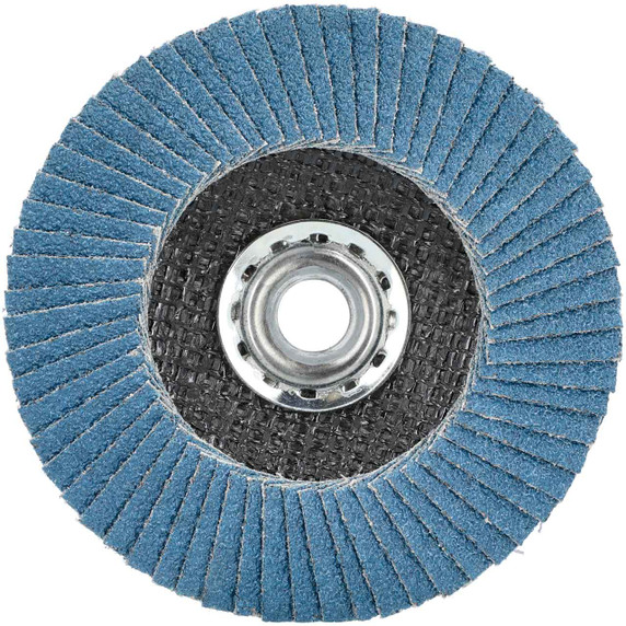 Norton 66261121289 4-1/2x5/8-11 In. Charger R822 ZA Arbor Thread Fiberglass Conical Flap Discs, Extra Coarse, P40 Grit, 5 pack