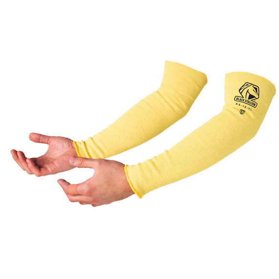 Black Stallion KS-18-YL DuPont Kevlar Knit A3 Cut-Resistant 18 Inch Sleeves, Yellow