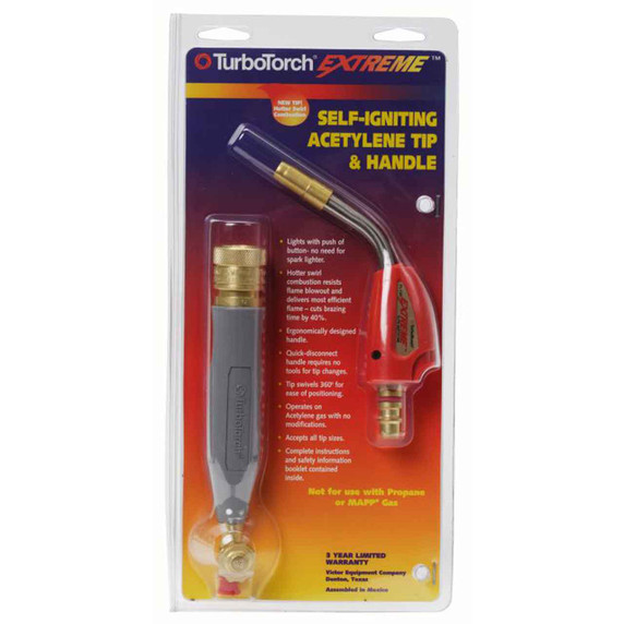TurboTorch 0386-0828 PL-12ASTD Self Lighting Acetylene Tip Handle Kit
