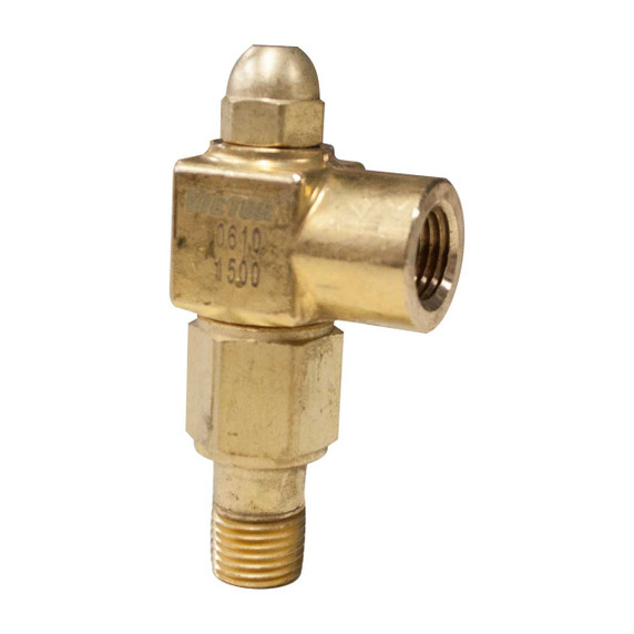 Victor 0600-0068 Relief Valve, 1500 lb Brass Vented Adjustable Relief