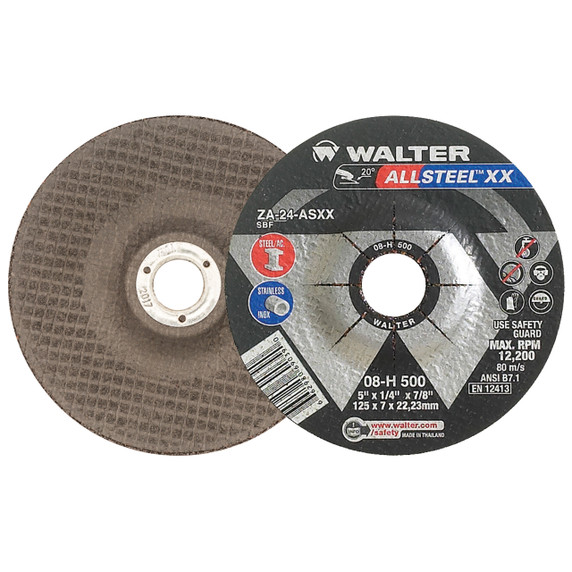 Walter 08H500 5x1/4x7/8 Allsteel XX High Performance Grinding Wheels Type 27, 25 pack