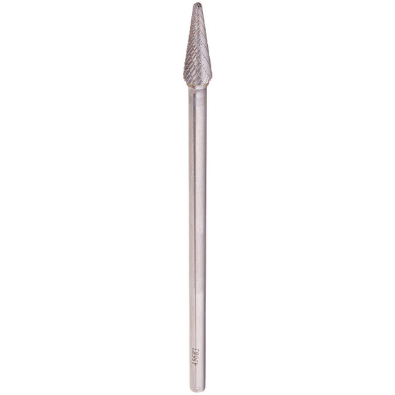 United Abrasives SAIT 45683 3/8x3/4x1/4 Type SL3L6 Tungsten Double Cut Alternate Cut 6" Shank Carbide Bur