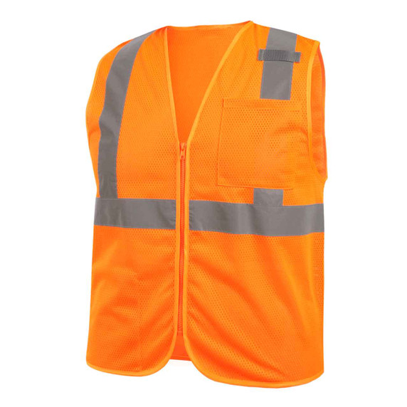 Black Stallion VS2020 ANSI Class 2 Standard Hi-Vis Safety Vest, Orange, 4X-Large