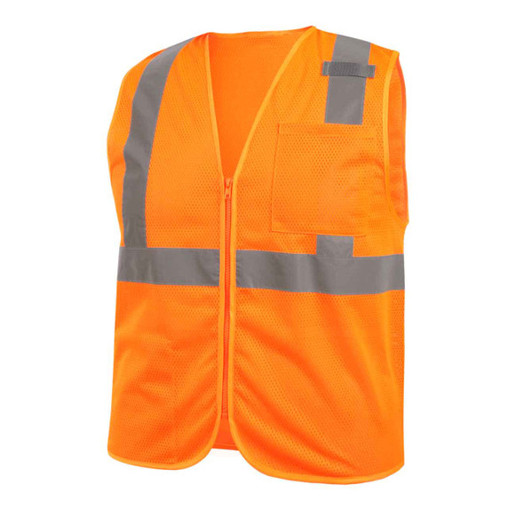 Black Stallion VS2020 ANSI Class 2 Standard Hi-Vis Safety Vest, Orange, Small