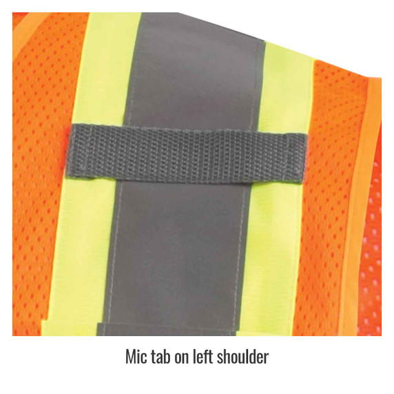 Black Stallion VS2022 ANSI Class 2 Two-Tone Hi-Vis Safety Vest, Orange, X-Large