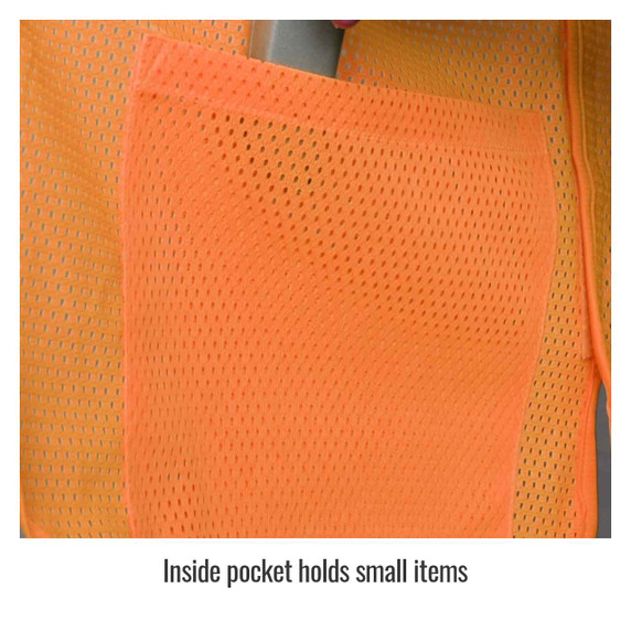 Black Stallion VS2025 ANSI Class 2 Break-Away Hi-Vis Safety Vest, Orange, Large