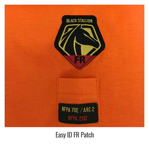 Black Stallion TF2511 NFPA 2112 & NFPA 70E FR Cotton Long Sleeve T-Shirt with Reflective Tape, Orange, 4X-Large