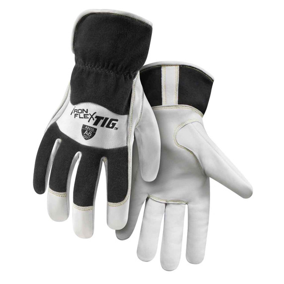 Steiner 0261CR IronFlex TIG Premium Kidskin TIG Welding Gloves, FR Cotton Back, Cut Resistant, Slip-On Cuff, 2X-Large