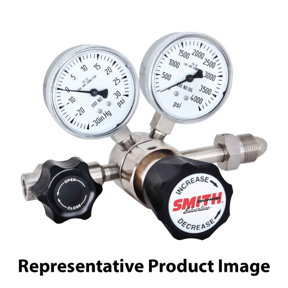 Miller Smith 312-66-22-00-00 Silverline High Purity Corrosion Resistant Stainless Steel Single Stage Regulator, 100 PSIG