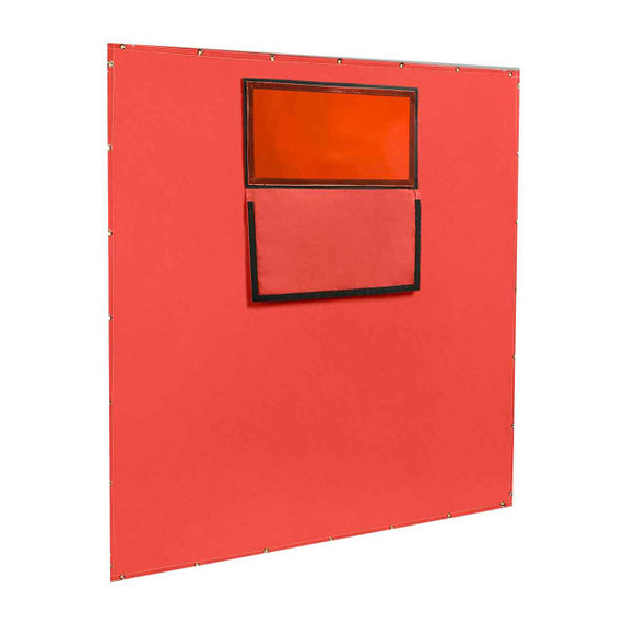 Steiner 384-338F-6X6 Replacement Curtain Protect-O-Screen HD Redglass Curtain with Orange Tinted Window with Flap