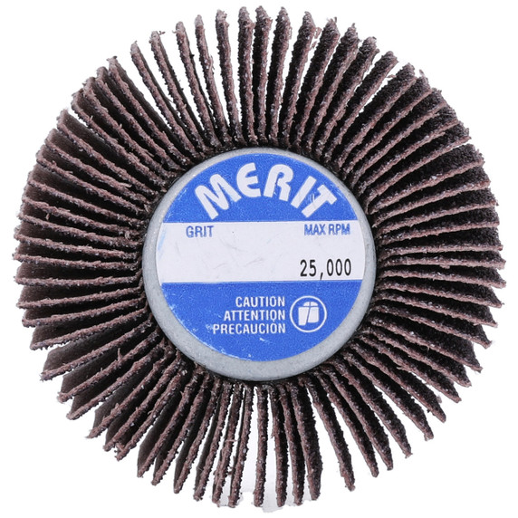 Norton 8834133044 2x1x1/4-20 In. Merit High Performance AO Threaded Shank Mini Flap Wheel, Coarse, P40 Grit, 10 pack