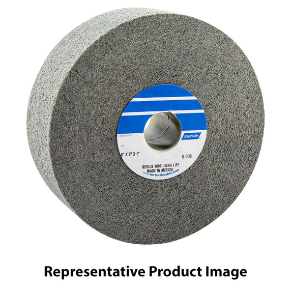 Norton 66261055228 6x2x1 In. Bear-Tex Series 1000 Silicon Carbide Medium Grit Non-Woven Convolute Wheels, Density 7, 2 pack