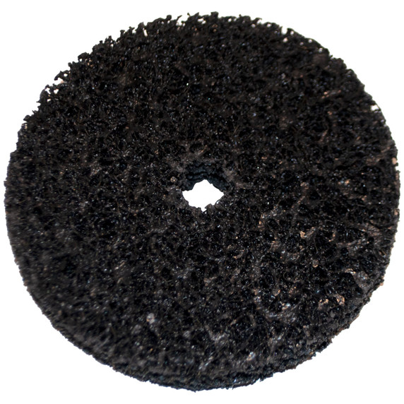 Norton 66261007916 4x1/2x1/2 In. Bear-Tex Rapid Strip SC Extra Coarse Grit Non-Woven Arbor Hole Unified Wheels, 25 pack