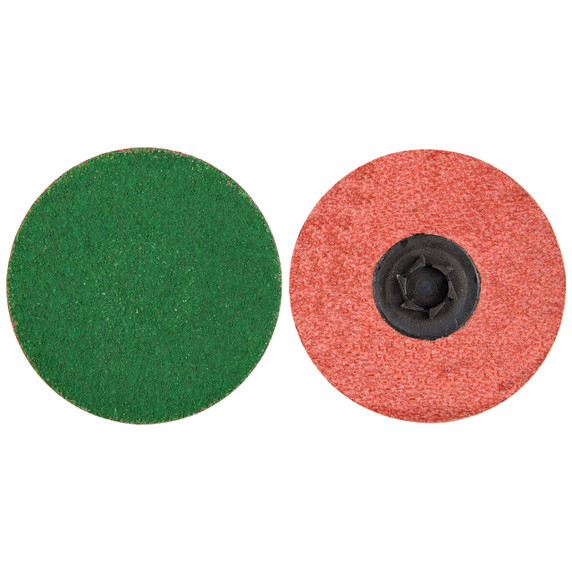 Norton 08834167032 3” Merit Zirc Plus TP (Type I) Quick-Change Cloth Discs, 50 Grit, Zirconia Alumina Plus, 50 pack