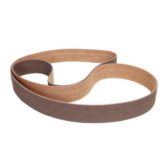 Norton 63642576650 4x168" Bear-Tex Rapid Prep Aluminum Oxide Non-Woven Narrow Backstand Belt, Coarse Grit, Brown, 2 pack