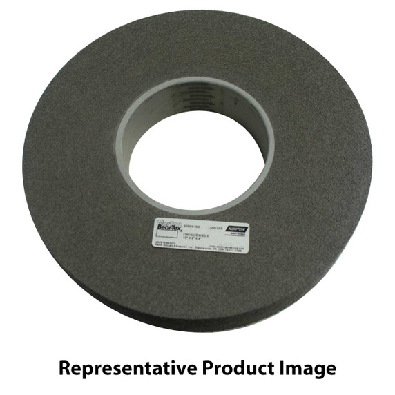 Norton 66261055243 12x2x5 In. Bear-Tex Series 1000 Aluminum Oxide Medium Grit Non-Woven Convolute Wheels, Density 7