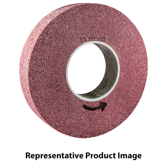 Norton 66261007212 12x2x5 In. Bear-Tex Metal Finishing Aluminum Oxide Medium Grit Non-Woven Convolute Wheels, 5 Density