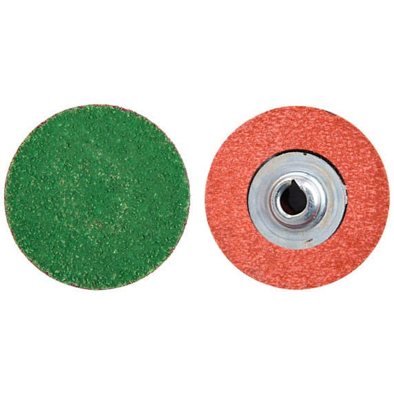 Norton 08834167069 2” Merit Zirc Plus TS (Type II) Quick-Change Cloth Discs, 80 Grit, Zirconia Alumina Plus, 100 pack