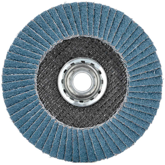 Norton 66261121290 4-1/2x5/8-11 In. Charger R822 ZA Arbor Thread Fiberglass Conical Flap Discs, Extra Coarse, P36 Grit, 5 pack