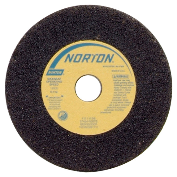 Norton 66243522507 4x1x5/8 In. Gemini 57A AO Reinforced Portable Snagging Wheels, Type 01, 24 Grit, 10 pack