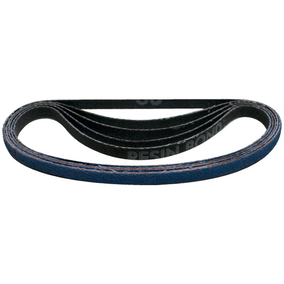 Norton 78072743583 1/4x18” BlueFire R823P Coated Zirconia Alumina Cloth File Belts, 60 Grit, Coarse, 50 pack