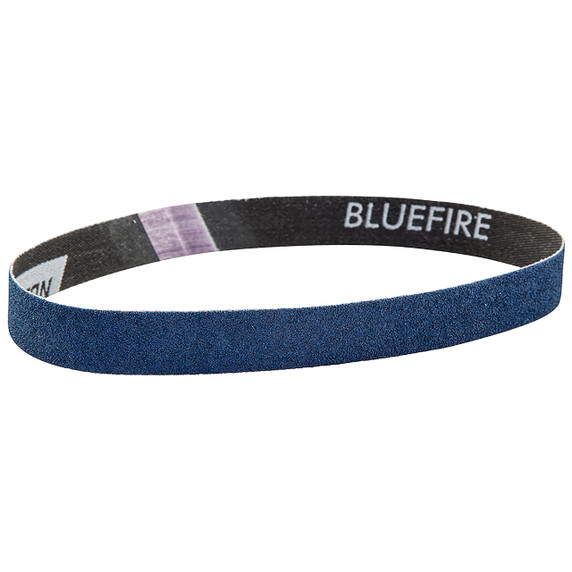 Norton 78072776498 1x24” BlueFire R823P Coated Zirconia Alumina Cloth File Belts, 80 Grit, Coarse, 50 pack