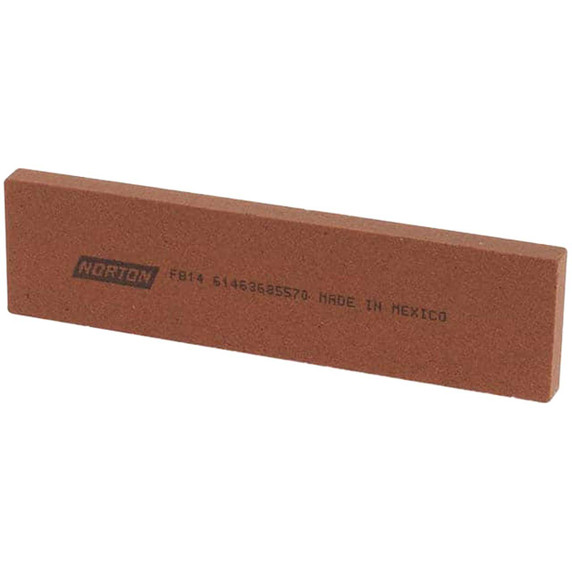 Norton 61463685570 4x1x1/4 In. India AO Single Grit Benchstone, Fine Grit