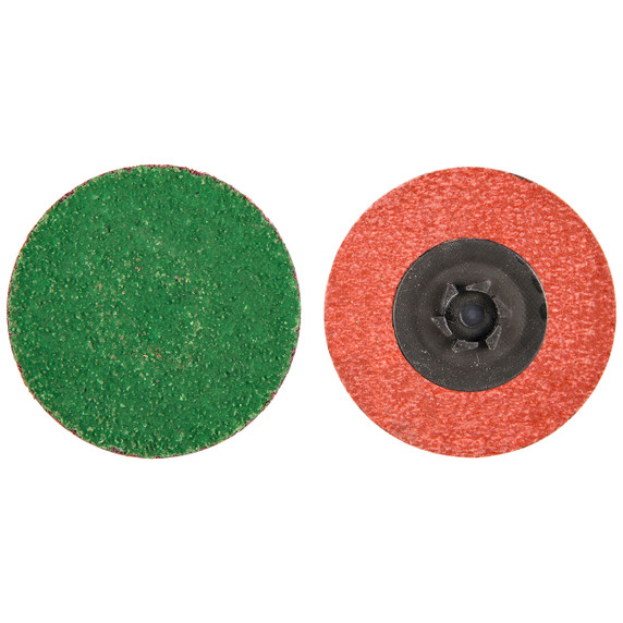 Norton 08834167026 2” Merit Zirc Plus TP (Type I) Quick-Change Cloth Discs, 60 Grit, Zirconia Alumina Plus, 100 pack