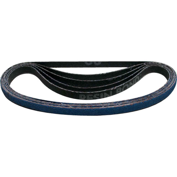 Norton 78072782622 1/4x12” BlueFire R823P Coated Zirconia Alumina Cloth File Belts, 120 Grit, Medium, 50 pack