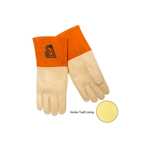 Steiner P210K Grain Pigskin MIG Welding Gloves with Kevlar Lined Palm Small