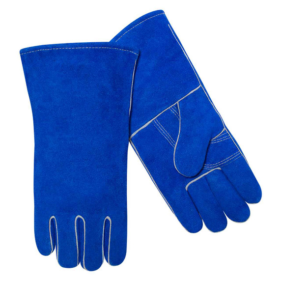 Steiner 02509 Economy Shoulder Split Cowhide Stick Welding Gloves, Cotton Lined, Polyester Sewn, 14", Large