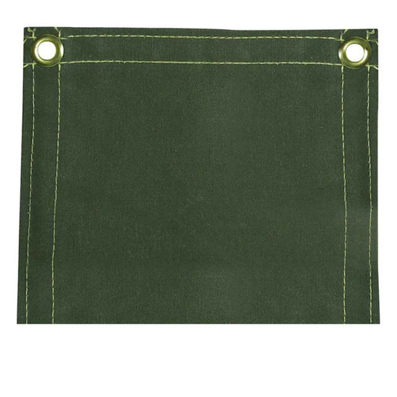 Tillman 583C68 6x8 ft Olive Drab Duck Welding Curtain with Grommets On Top