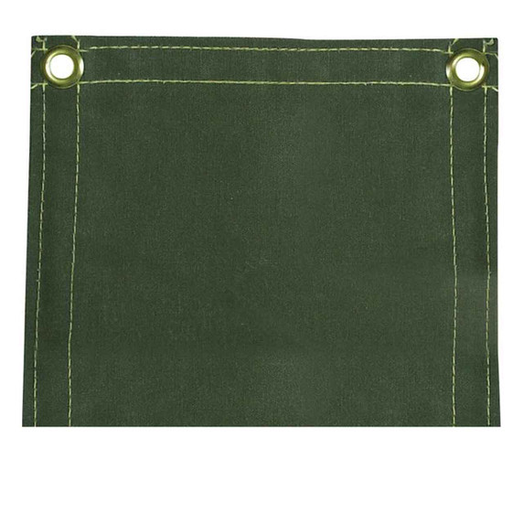 Tillman 583C66 6x6 ft Olive Drab Duck Welding Curtain with Grommets On Top