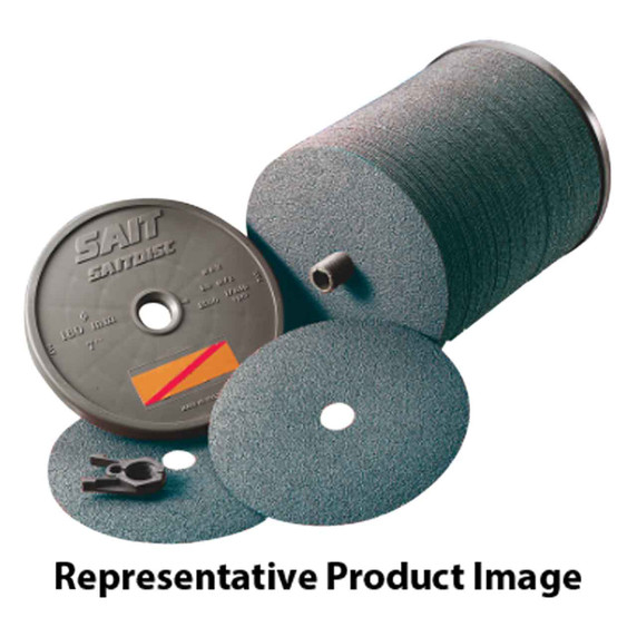 United Abrasives SAIT 57536 5x7/8 Bulk 7S Ceramic Fiber Grinding Discs 36 Grit, 100 pack