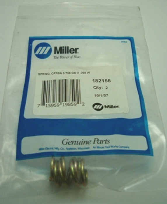 Miller 182155 Spring, Cprsn .756 od X .098 Wire X .781 Leng, 2 pack