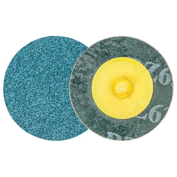 Walter 04D205 2" Twist Quick Change Topcut Finishing Discs Zirconia Alumina Sanding Discs 50 Grit Yellow, 50 pack