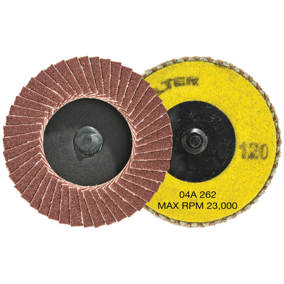 Walter 04A262 2-1/2" Twist Quick Change Flap Discs Metal Surface Grinding and Finishing Discs 120 Grit, 10 pack