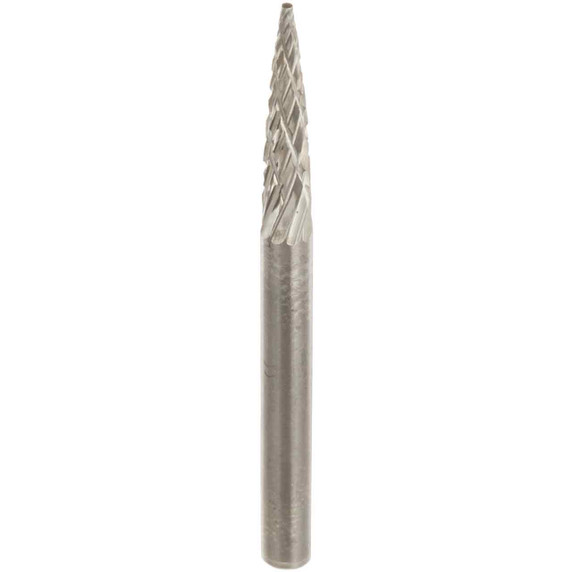 Walter 01V023 1/8x1/2 1/8" Shank High Performance Double Cut Tungsten Carbide Burr Type SG-44 Tapered