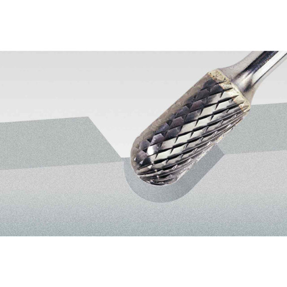 Walter 01V033 1/2x1 Hard Alloys High Performance Double Cut Tungsten Carbide Burr Type SC-5 Cylindrical Round Nose