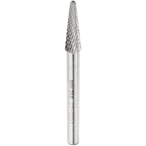 Walter 01V051 5/16x7/8 High Performance Double Cut Tungsten Carbide Burr Type SL-2 Cone