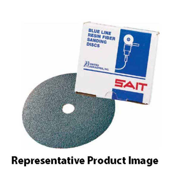 United Abrasives SAIT 59524 5x7/8 Blue Line Zirconium Z Series Aggressive Grinding Fiber Discs 24 Grit, 20 pack