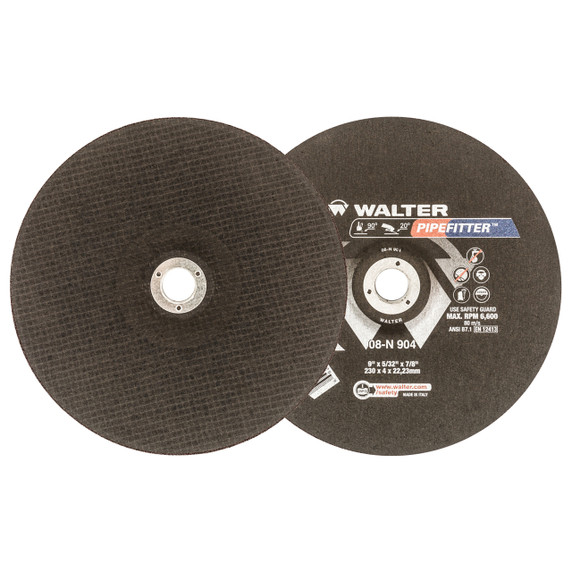 Walter 08N904 9x5/32x7/8 Pipefitter Contaminant Free Grinding Wheels Type 27, 25 pack