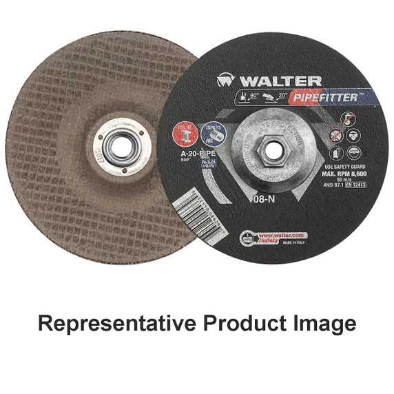 Walter 08N708 7x3/32x5/8-11 Pipefitter Metal Hub Contaminant Free Grinding Wheels Type 27, 10 pack