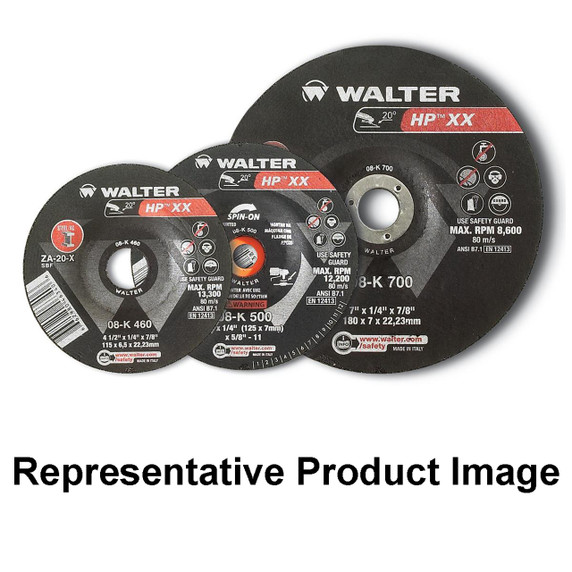 Walter 08K906 9x1/4x5/8-11 HP XX Metal Hub High Performance Grinding Wheels Type 28, 10 pack