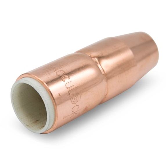 Miller N-A5814CM AccuLock™ S Large Thread-On Nozzle, 5/8" Orifice, 1/4" Tip Recess, Copper