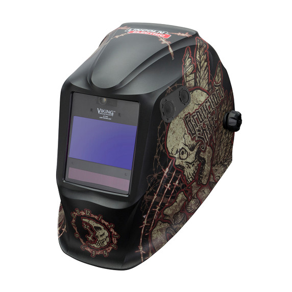 Lincoln Electric K3099-5 VIKING 2450 ADV Series Auto-Darkening Welding Helmet With Integrated Smart LED Light, Graveyard Shift