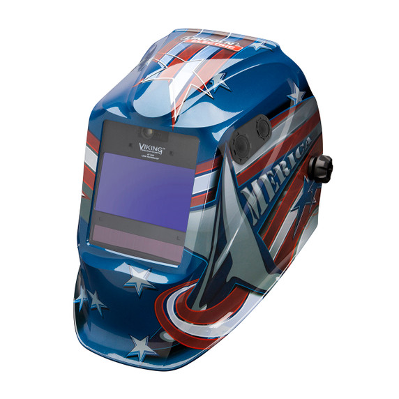 Lincoln Electric K3174-5 VIKING 2450 ADV Series Auto-Darkening Welding Helmet With Integrated Smart LED Light, All American