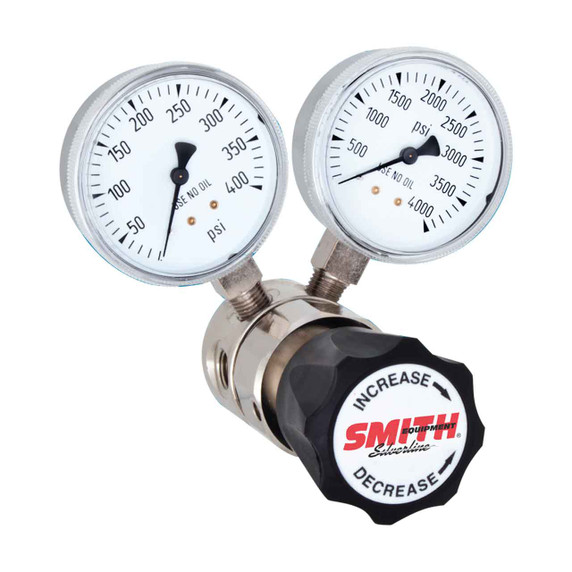 Miller Smith 812-00-00-00-00 Silverline High Purity Analytical Brass Single Stage Regulator, 250 PSI